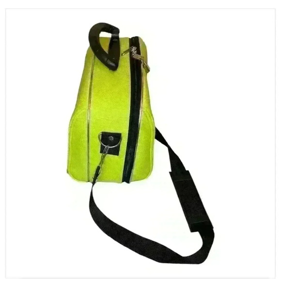 Luca Vergani Lime Green Cosmetic Travel Bag Unisex Top Handle - Picture 3 of 5